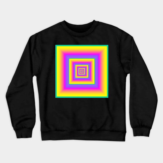 Retro Square Echo Abstract Crewneck Sweatshirt by Art by Deborah Camp